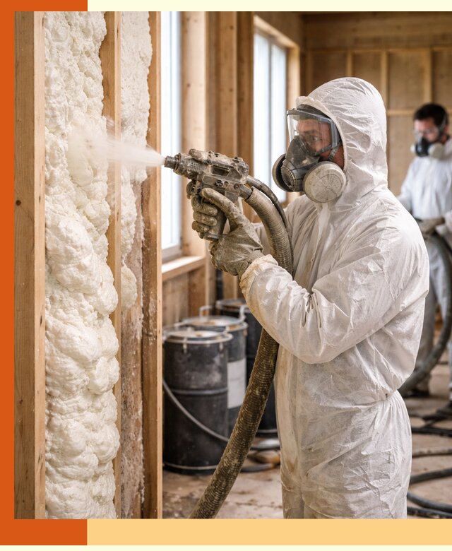 Утепление каркасного дома пенополиуретаном в Анапе