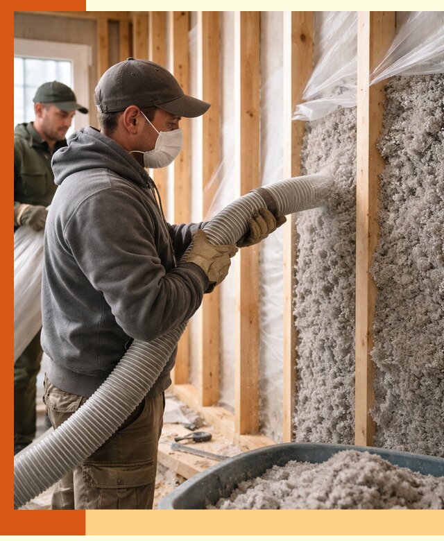 Утепление каркасного дома эковатой в Анапе — качественно и надолго