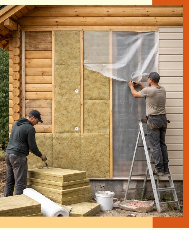 Утепление дома из бруса в Анапе от 3894 руб./м2 — работы под ключ | ТепломастерНпа