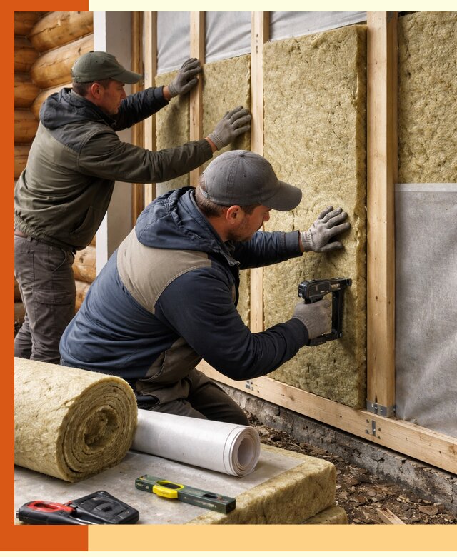 Утепление бревенчатого дома под ключ в Анапе