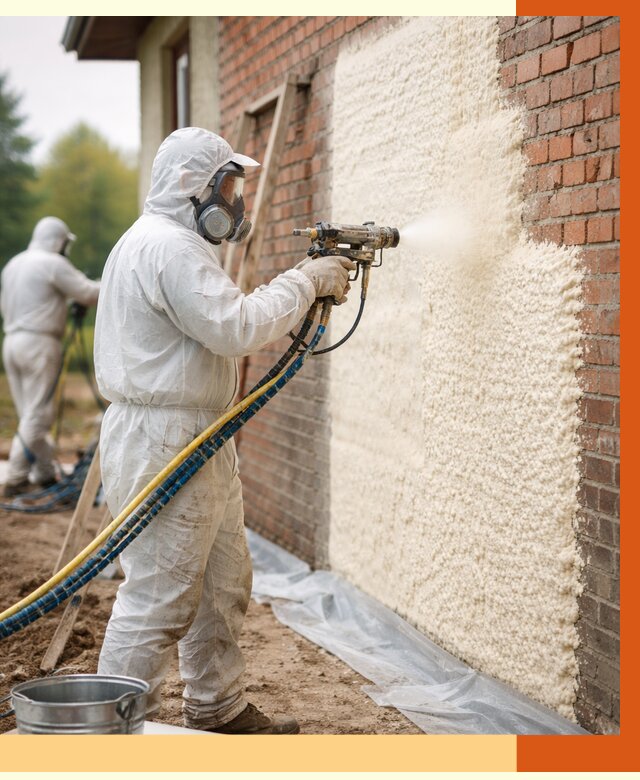 Утепление кирпичного дома ППУ в Анапе под ключ от 6750 руб. | ТепломастерНпа