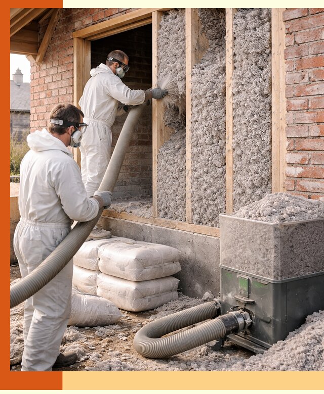 Утепление кирпичного дома эковатой в Анапе