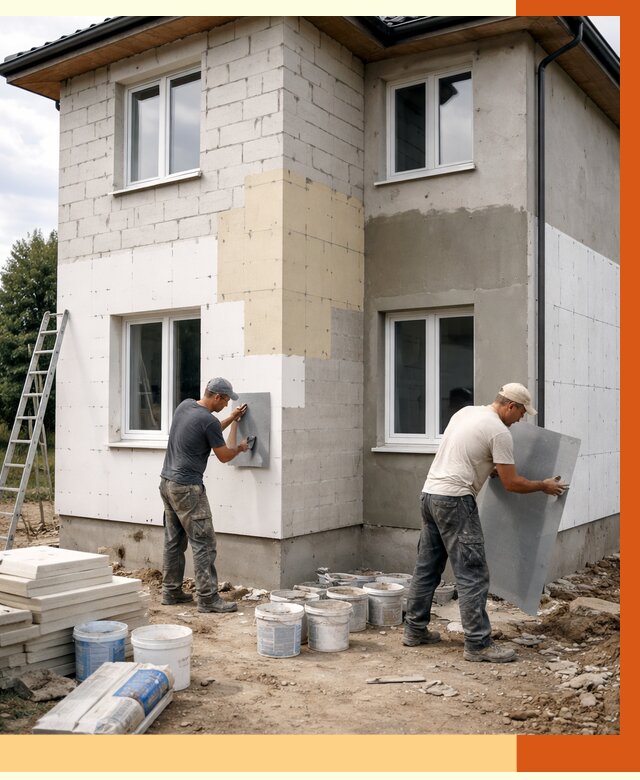 Утепление дома из газобетона в Анапе от 4361 руб./м² — заказать у ТепломастерНпа