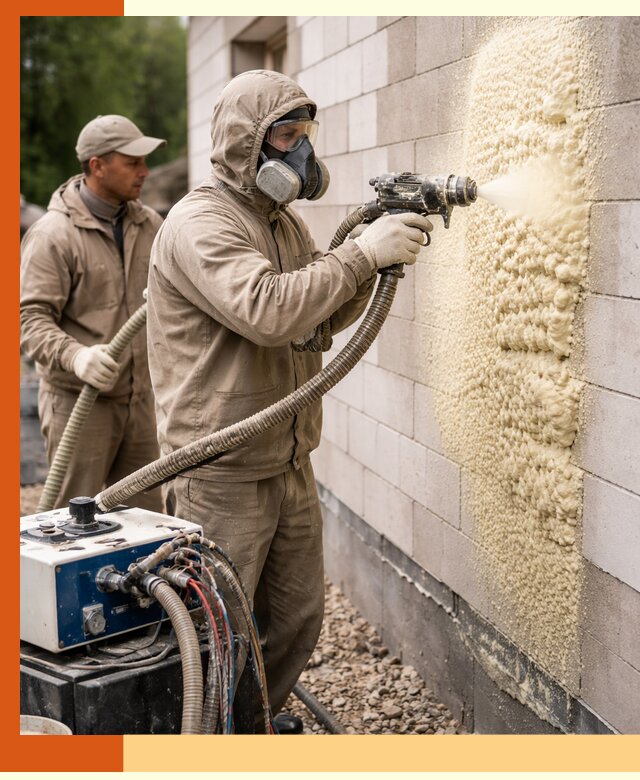 Утепление дома из газобетона ППУ в Анапе — надежная теплоизоляция