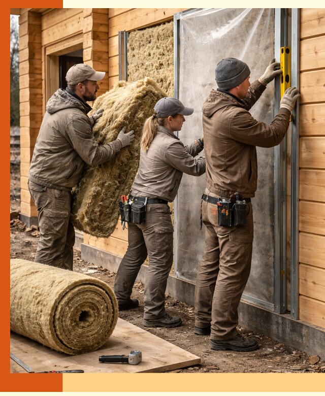 Утепление дома из двойного бруса в Анапе качественно и надёжно