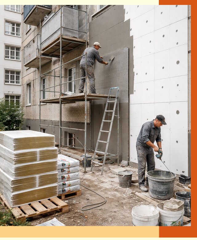 Утепление квартиры снаружи в Анапе от 6386 руб/м2 под ключ | ТепломастерНпа