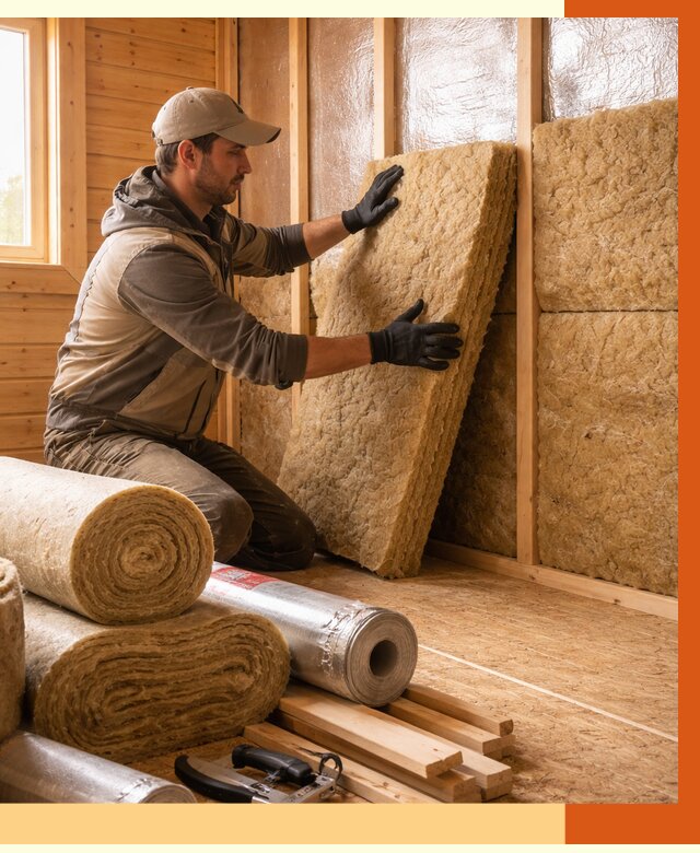 Утепление бани в Анапе под ключ от 4673 руб./м2 — утеплить потолок, пол и стены | ТепломастерНпа