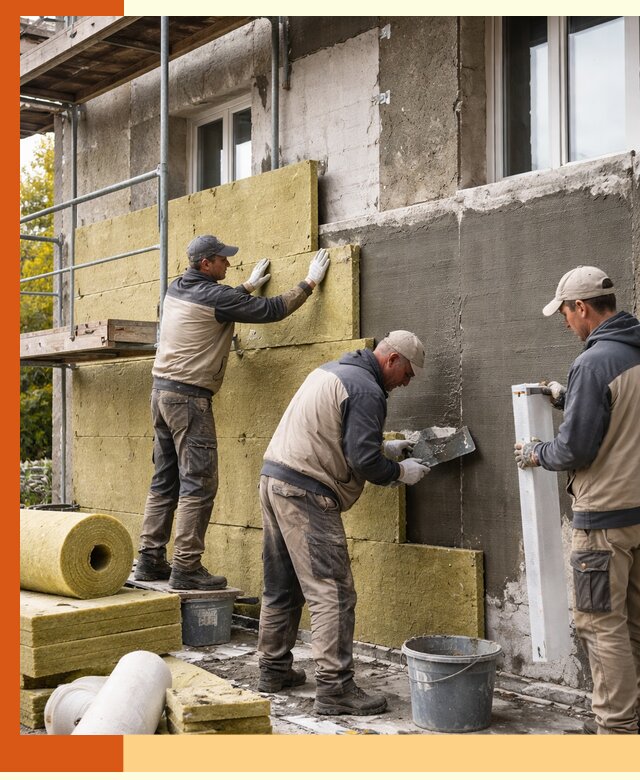 Утепление фасада зданий и домов в Анапе