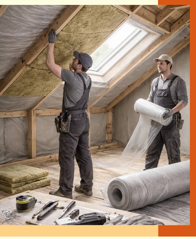 Утепление крыши изнутри мансарды в Анапе от 4361 руб./м² | ТепломастерНпа