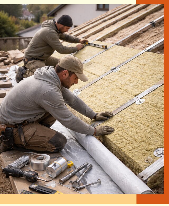 Утепление крыши снаружи в Анапе под ключ от 1246 руб./м2 | ТепломастерНпа