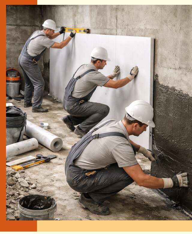 Утепление фундамента изнутри профессионально в Анапе