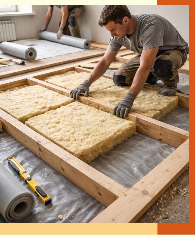 Утепление деревянного пола в Анапе от 1558 руб./м2 под ключ | ТепломастерНпа