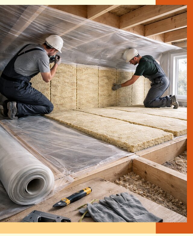 Утепление перекрытий в Анапе от 2959 руб/м2 — утепление межэтажных и чердачных | ТепломастерНпа