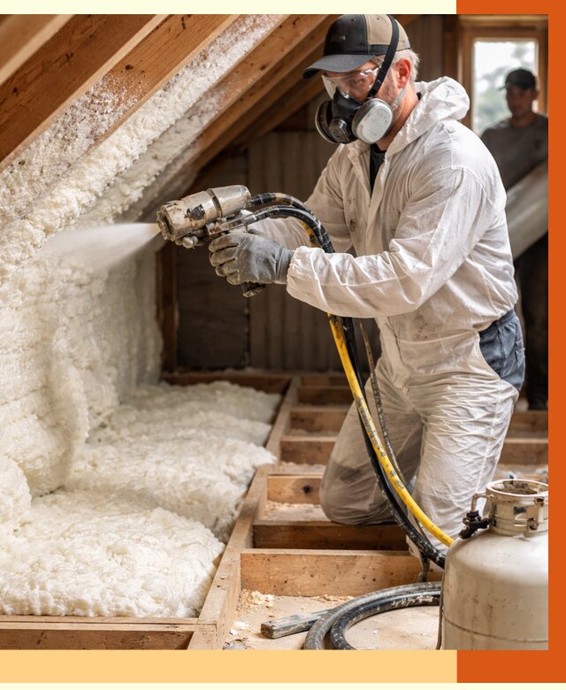 Утепление чердака ППУ в Анапе от 8951 руб./м2 — услуга под ключ | ТепломастерНпа