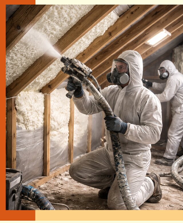 Утепление чердака пенополиуретаном (ППУ) в Анапе