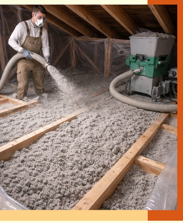 Утепление чердака эковатой в Анапе от 1506 руб/м2 — заказать у ТепломастерНпа