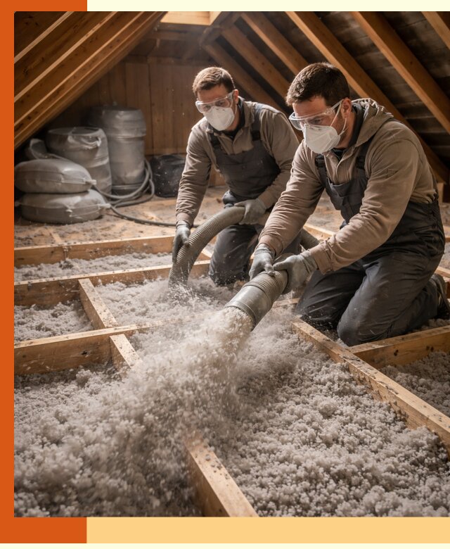 Утепление чердака эковатой в Анапе — быстро и надёжно
