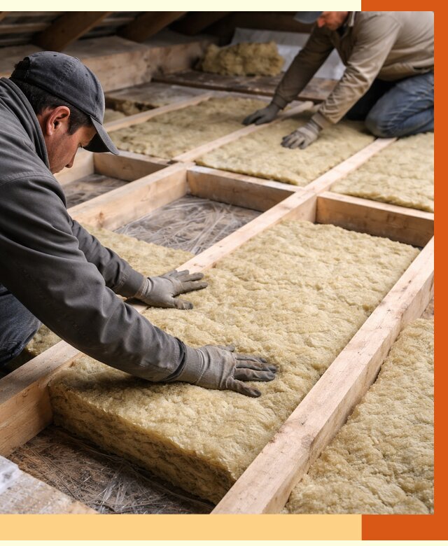 Утепление чердака минватой в Анапе от 3634 руб/м2 под ключ | ТепломастерНпа