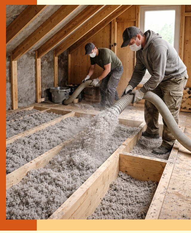 Утепление мансарды эковатой в Анапе с гарантией качества