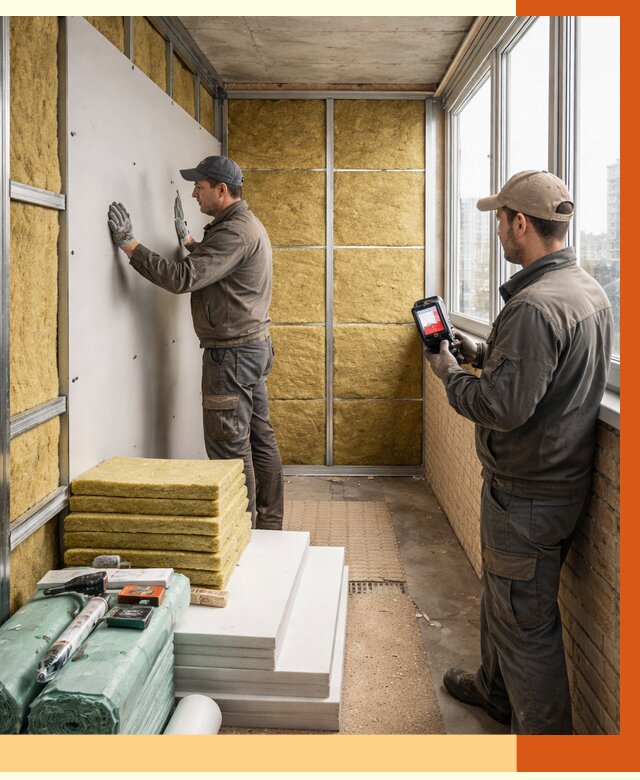 Утепление балкона в Анапе от 4673 руб. под ключ | ТепломастерНпа