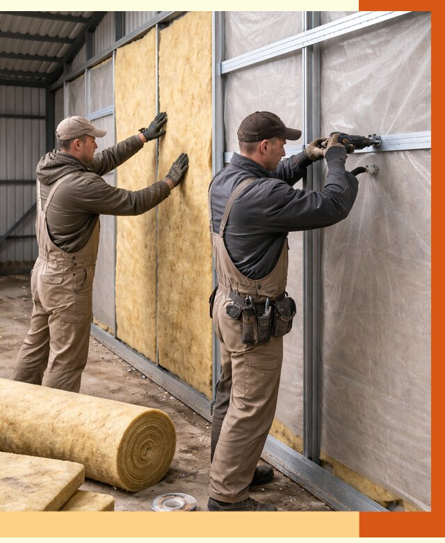 Утепление металлического ангара в Анапе от 4932 руб/м2 — услуги под ключ | ТепломастерНпа