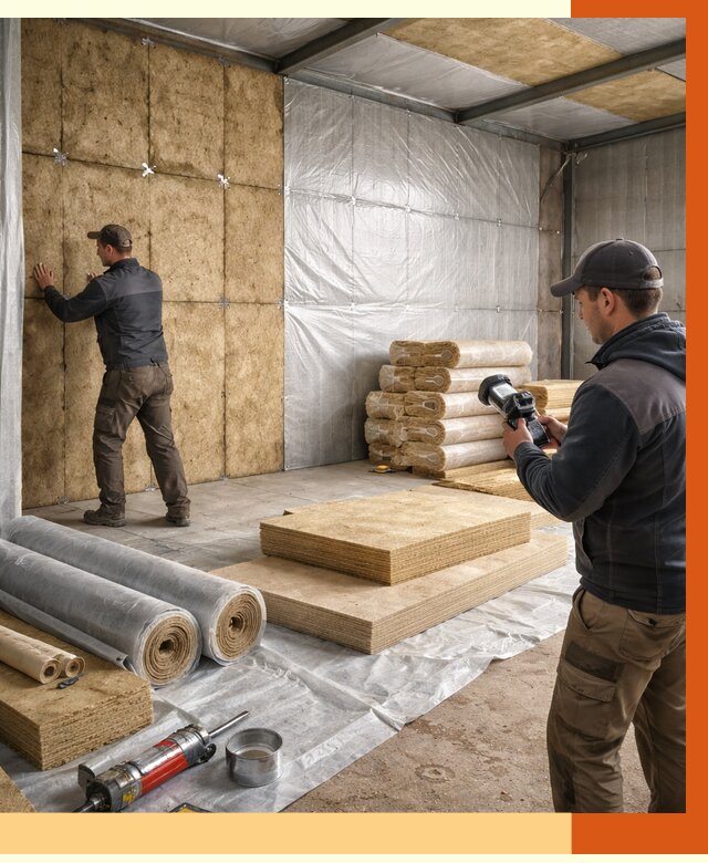 Утепление теплого склада в Анапе под ключ от 11942 руб/м² | ТепломастерНпа