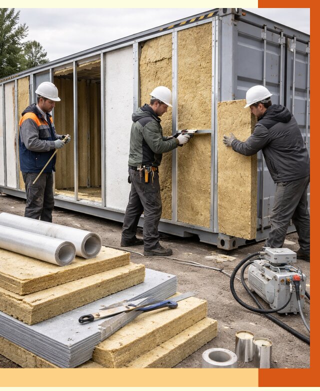 Утепление морского контейнера в Анапе от 3894 руб. под ключ | ТепломастерНпа