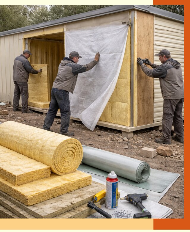 Утепление строительной бытовки в Анапе от 12980 руб. под ключ | ТепломастерНпа