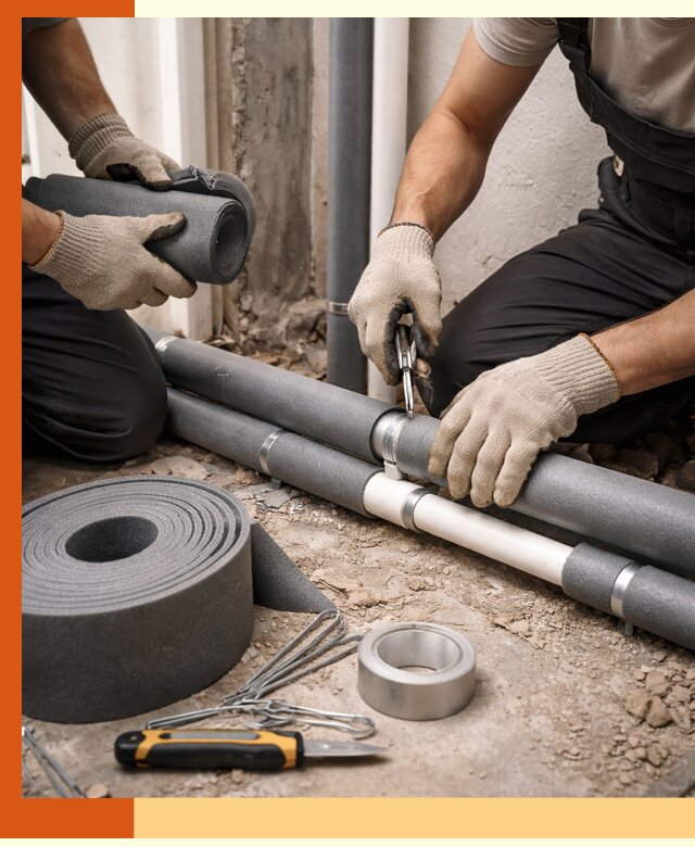 Утепление труб водоснабжения в Анапе — монтаж и защита сети