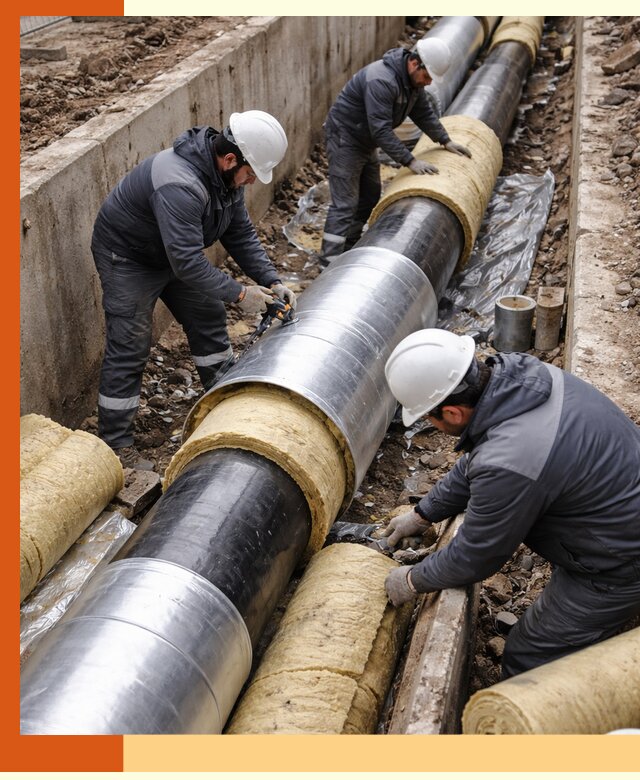 Утепление теплотрассы в Анапе: утеплительные работы и материалы