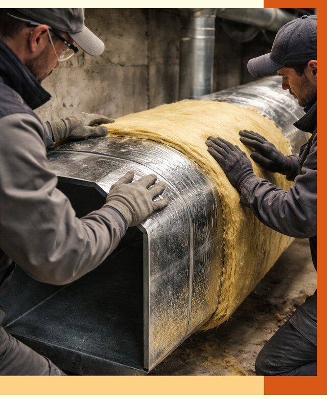 Утепление воздуховодов в Анапе от 4361 руб. — теплоизоляция вентиляции | ТепломастерНпа