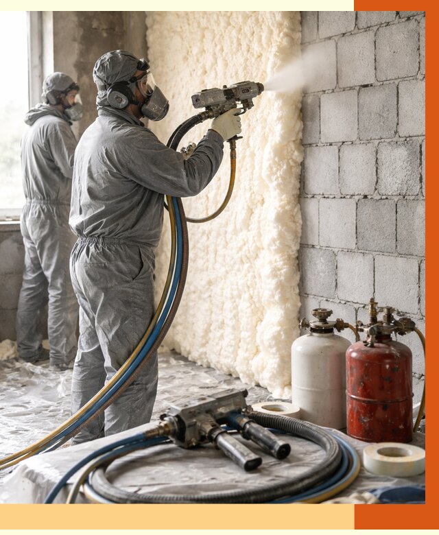 Утепление блочной стены ППУ в Анапе от 4413 руб./м² — ТепломастерНпа