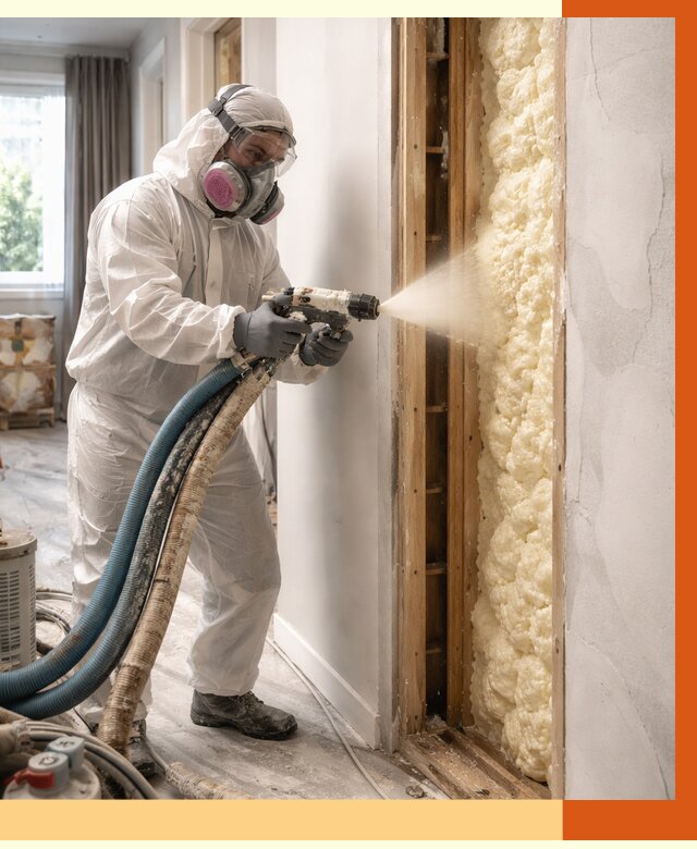 Межстеновое утепление ППУ в Анапе от 2856 руб/м2 — межстенное утепление под ключ | ТепломастерНпа