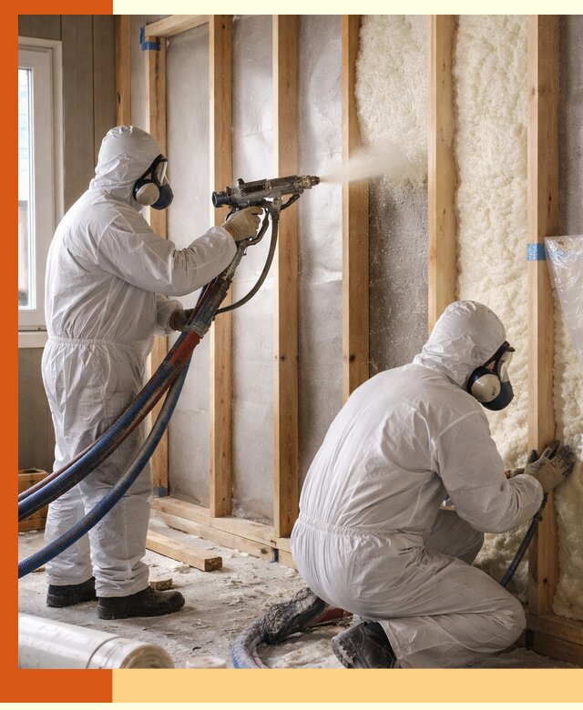 Утепление каркасной стены ППУ в Анапе для домов и коттеджей