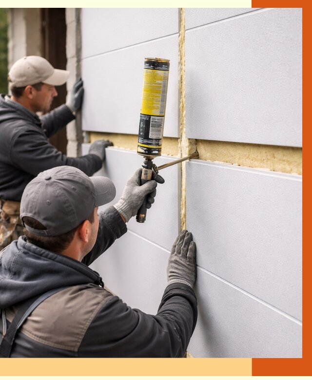 Утепление сэндвич панелей ППУ в Анапе от 4361 руб. за м2 | ТепломастерНпа