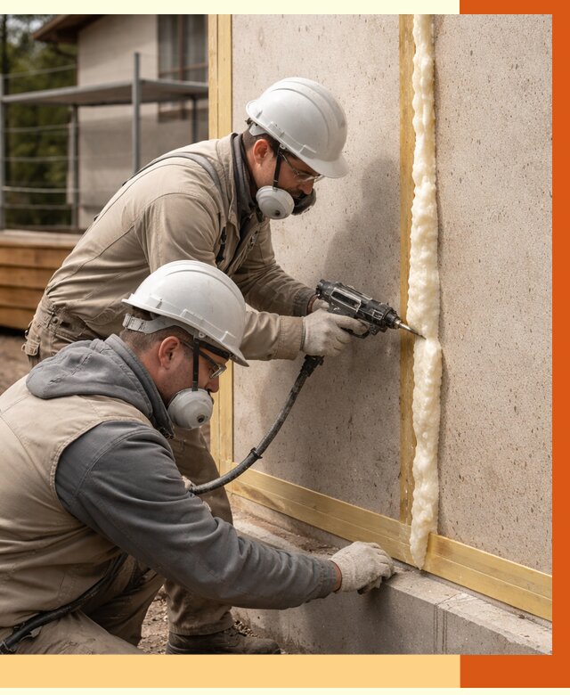 Утепление сип панелей ППУ в Анапе от 4984 руб. под ключ | ТепломастерНпа