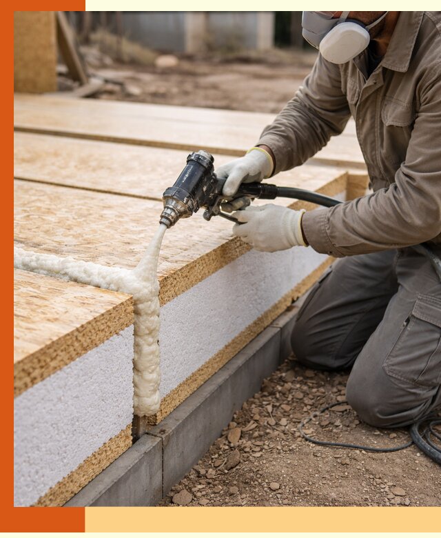 Утепление СИП-панелей пенополиуретаном (ППУ) в Анапе