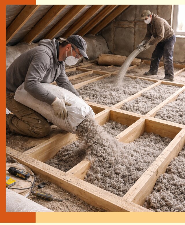 Заполнение полостей чердачного перекрытия в Анапе качественно и надёжно