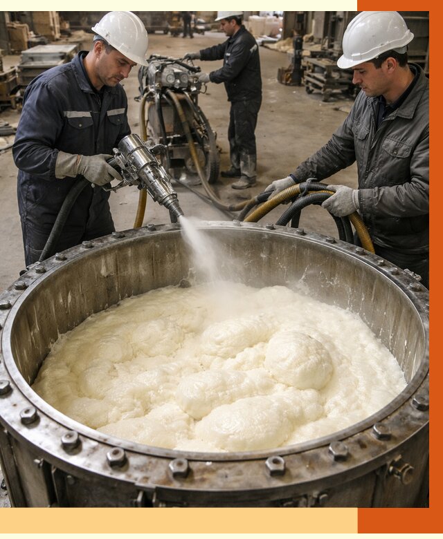 Заливка ППУ в емкости в Анапе от 7528 руб. — утепление емкости под ключ | ТепломастерНпа