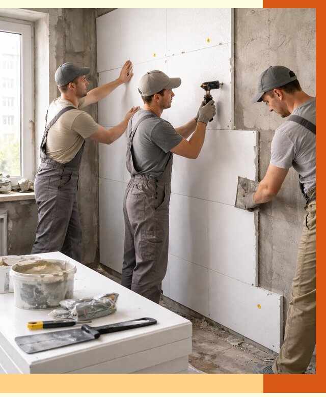 Утепление пенопластом домов и стен в Анапе от 1921 руб. — ТепломастерНпа