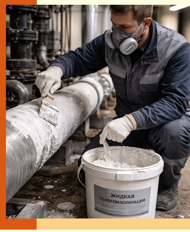 Утепление оборудования жидкой теплоизоляцией в Анапе