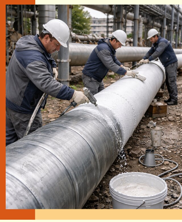 Утепление теплотрассы жидкой теплоизоляцией в Анапе