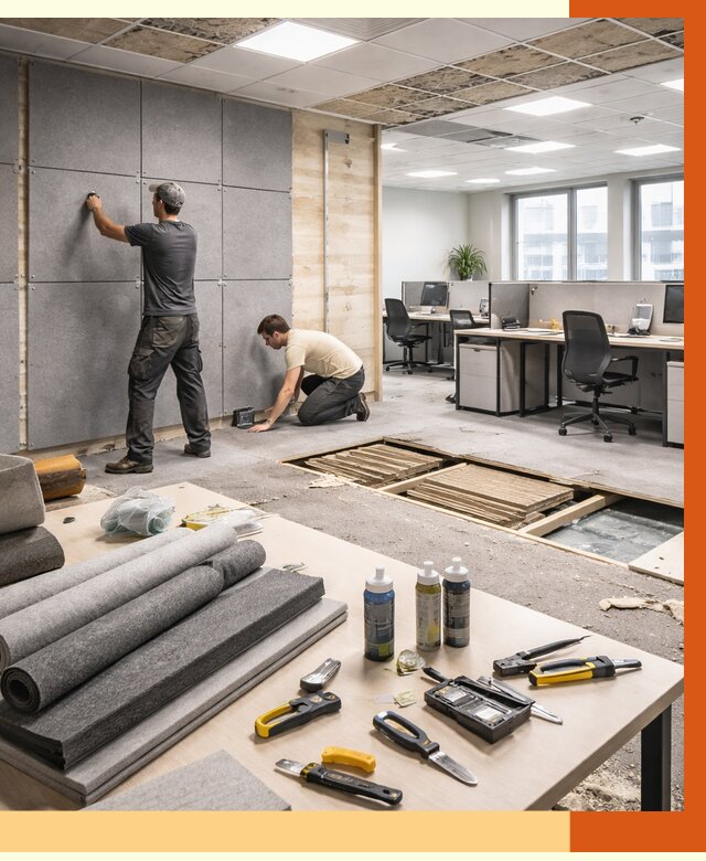 Профессиональная шумоизоляция офиса в Анапе от 7009 руб. за м2 | ТепломастерНпа