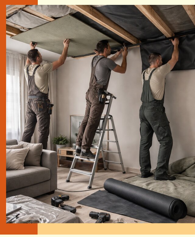 Шумоизоляция потолка в Анапе — профессиональное устранение шумов