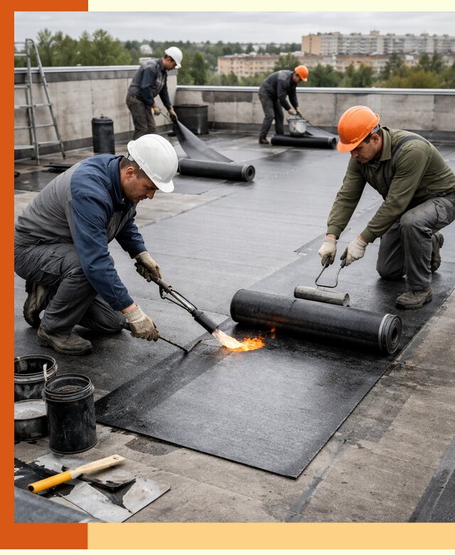 Профессиональная гидроизоляция плоской кровли в Анапе