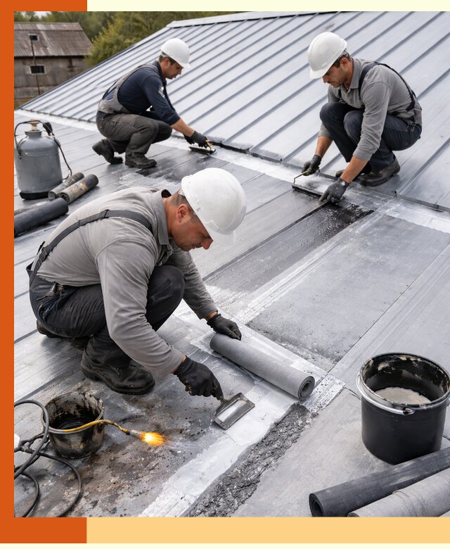 Гидроизоляция металлической кровли с гарантией в Анапе