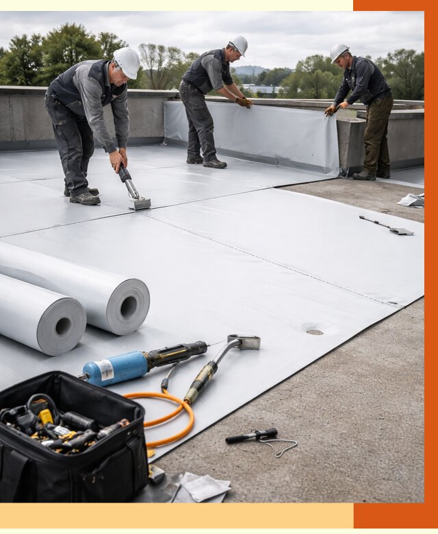 Гидроизоляция мембранной кровли в Анапе от 7788 руб./м² — профессионально | ТепломастерНпа