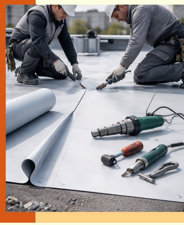 Гидроизоляция мембранной кровли в Анапе: монтаж и ремонт быстро