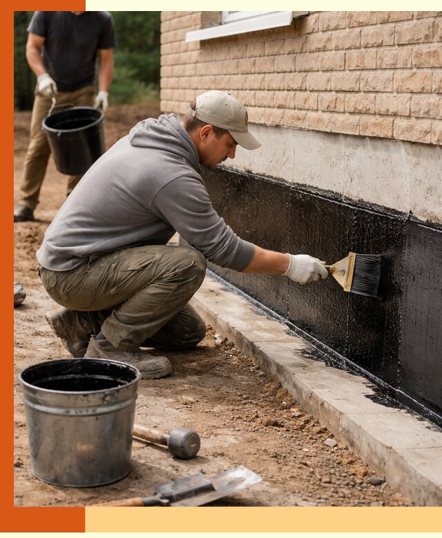 Гидроизоляция цоколя домов и зданий в Анапе эффективными методами