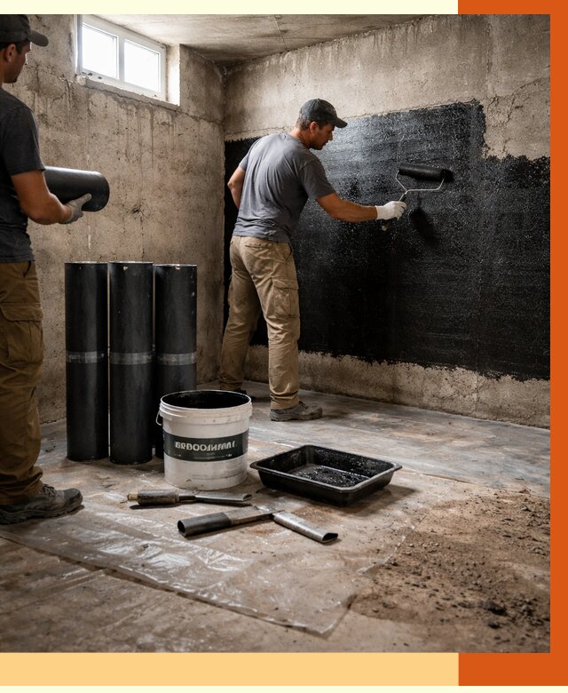 Гидроизоляция подвала в Анапе от 3634 руб. под ключ | Профессионально — ТепломастерНпа